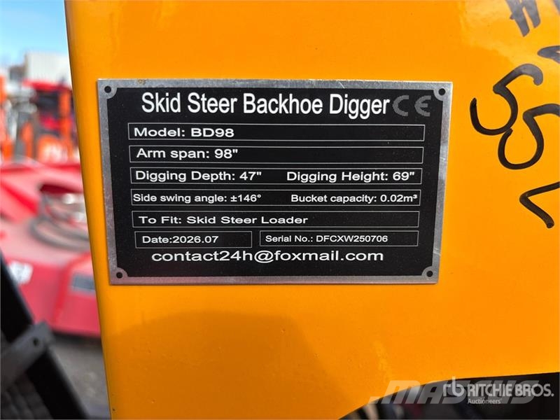GIYI GY-BD98 47 in Skid Steer Backhoe (Unused) Tieflöffel