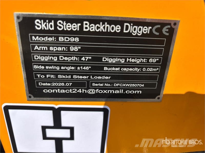 GIYI GY-BD98 47 in Skid Steer Backhoe (Unused) Beko kepçeleri