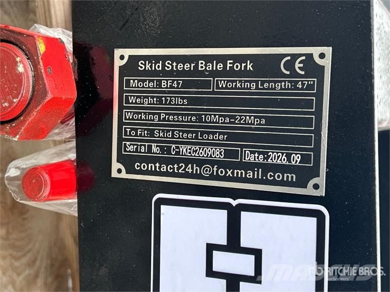  GIYI GY-BF47 47 in Skid Steer Bale Spear مكونات أخرى