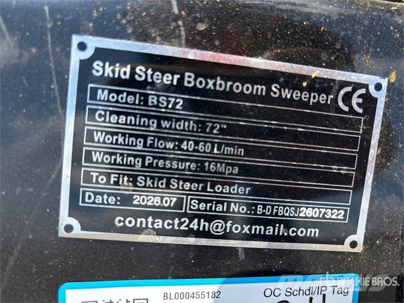 GIYI GY-BS72 72 in Skid Steer Sweeper (Unused) Süpürgeler