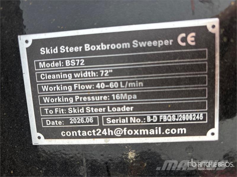 GIYI GY-BS72 72 in Skid Steer Sweeper (Unused) Süpürgeler