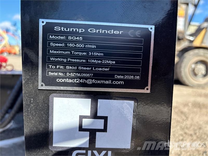 GIYI GY-BSG45 Skid Steer Stump Grinder (Unused) Roto drljače i motokultivatori