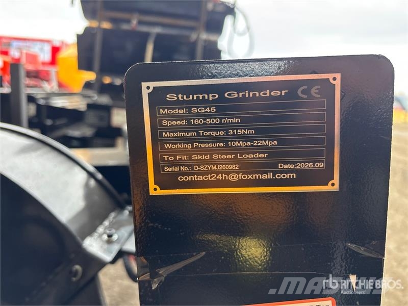 GIYI GY-BSG45 Skid Steer Stump Grinder (Unused) Поглинальні борони / грунтові фрези