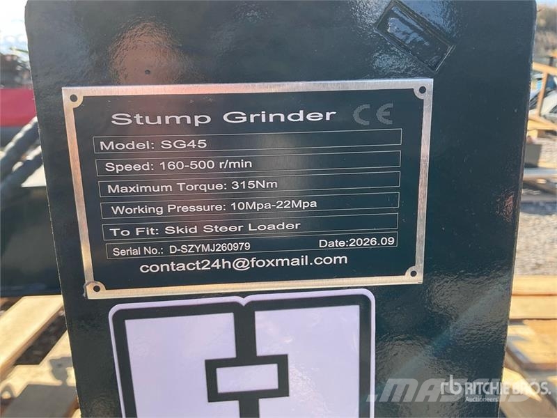  GIYI GY-BSG45 Skid Steer Stump Grinder (Unused) Rotační brány a půdní frézy