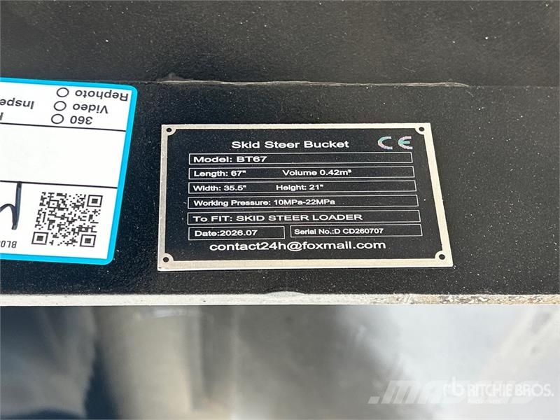 GIYI GY-BT67 67 in Skid Steer Bucket (Unused) Godet