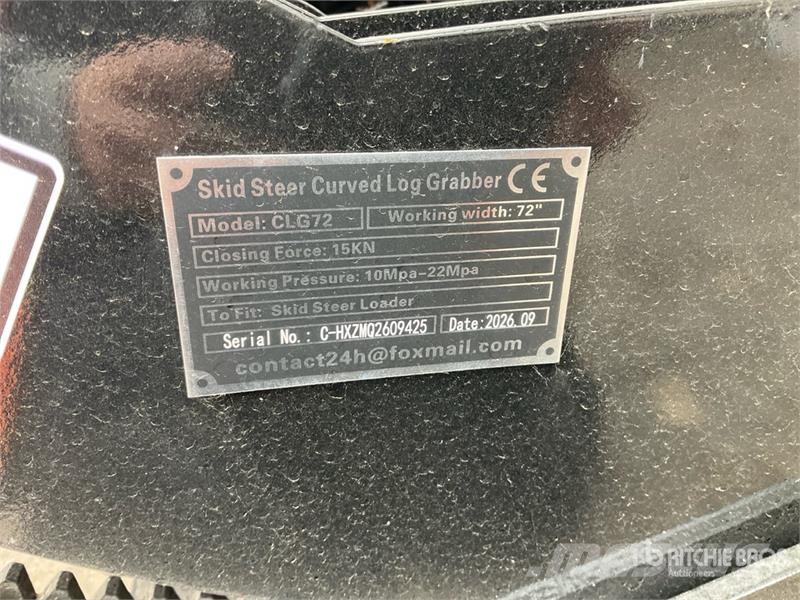  GIYI GY-CLG72 72 in Log Skid Steer Grapple (Unused Cupa
