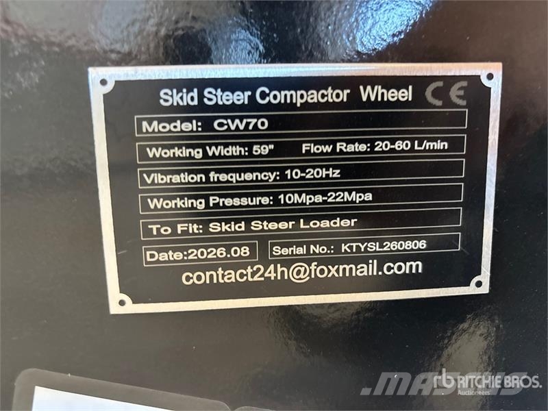 GIYI GY-CW70 59 in Padfoot Skid Steer Vibratory Ro Οδοστρωτήρες