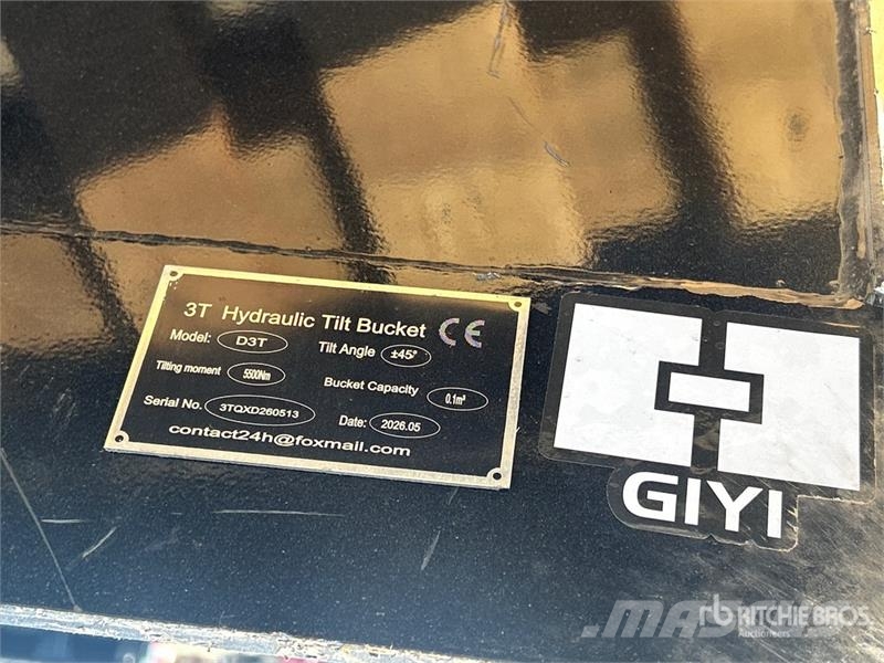 GIYI GY-D3T 32 in Hydraulic Tilting Excavator Buck Godet