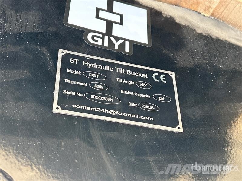 GIYI GY-D5T 32 in Hydraulic Tilting Excavator Buck Godet