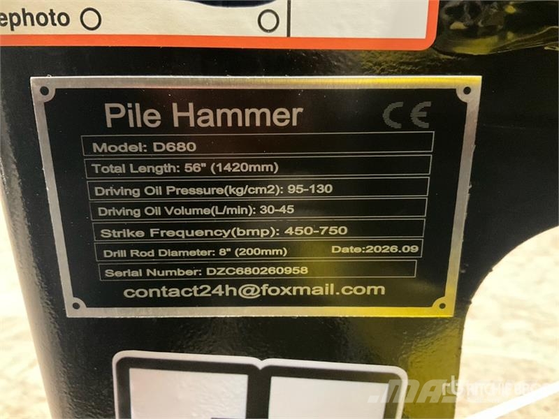 GIYI GY-D680 Skid Steer Post Driver (Unused) Fencing equipment