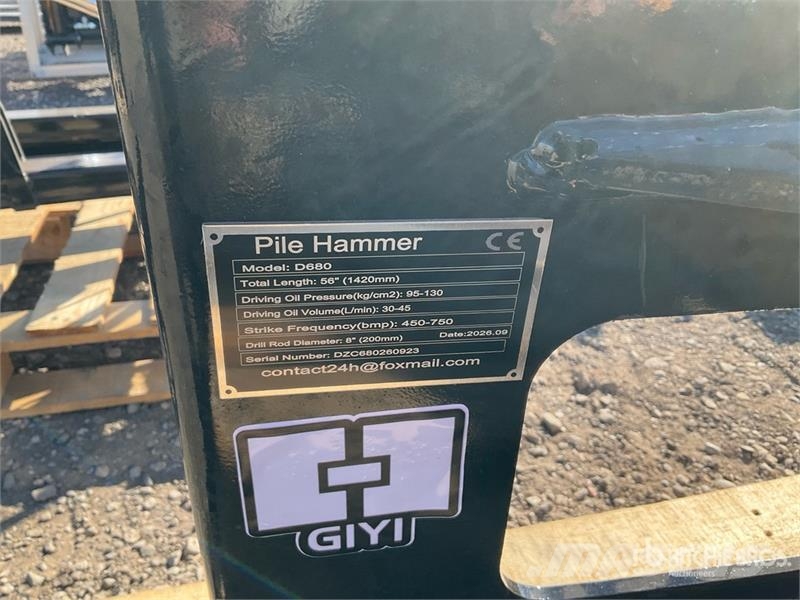  GIYI GY-D680 Skid Steer Post Driver (Unused) Zäune und Zubehör