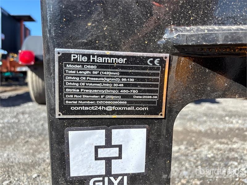 GIYI GY-D680 Skid Steer Post Driver (Unused) Fencing equipment