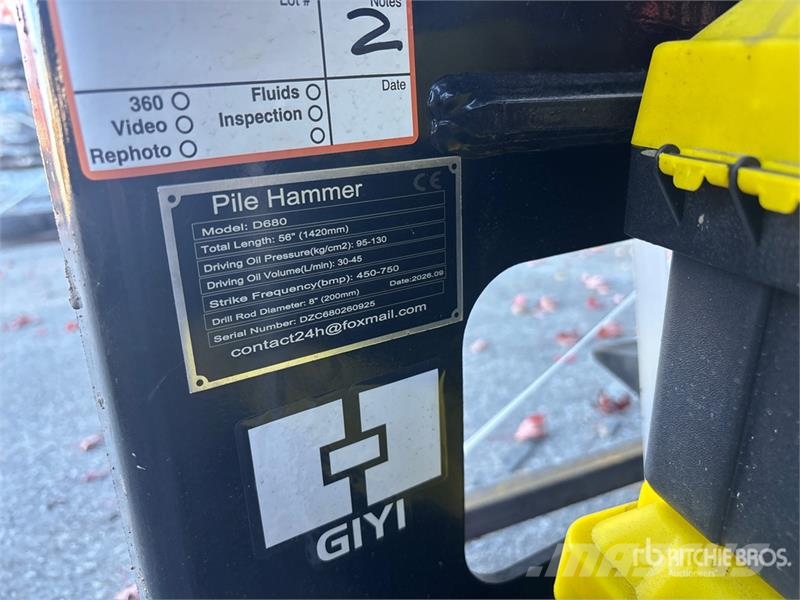GIYI GY-D680 Skid Steer Post Driver (Unused) Gårds‐husdyr gjerder