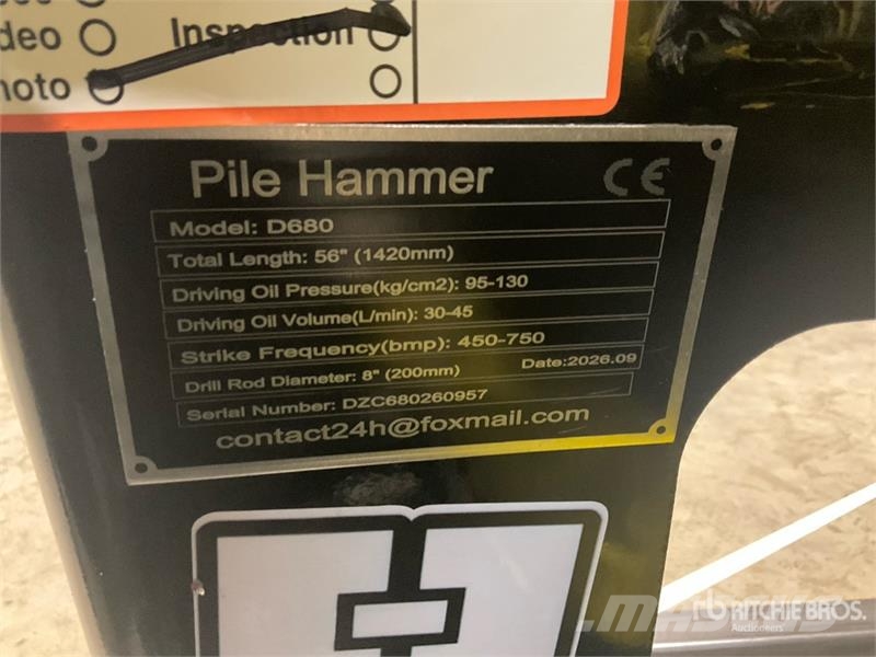 GIYI GY-D680 Skid Steer Post Driver (Unused) Fencing equipment