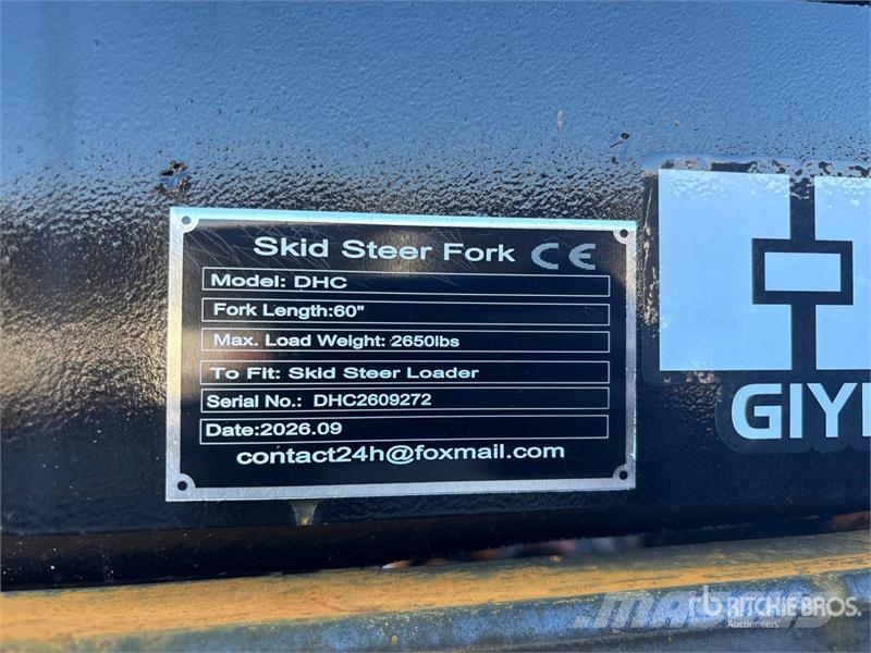  GIYI GY-DHC 59 in Skid Steer Forks (Unused) Вили