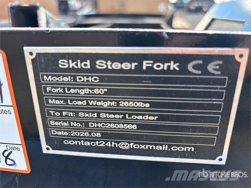GIYI GY-DHC 59 in Skid Steer Forks (Unused) Forquilhas