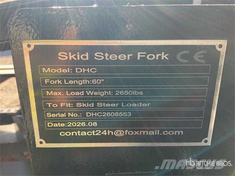 GIYI GY-DHC 59 in Skid Steer Forks (Unused) Вили