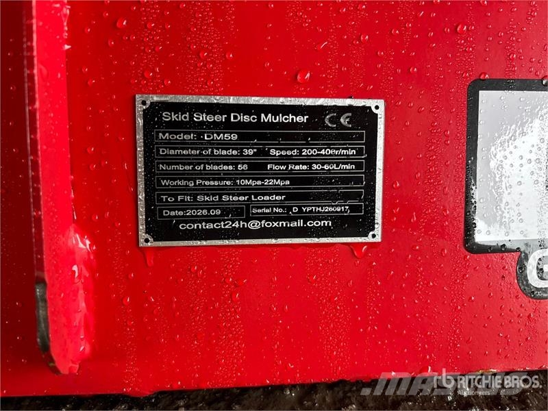 GIYI GY-DM59 39 in Disc Skid Steer Mulcher (Unused Forstmulcher