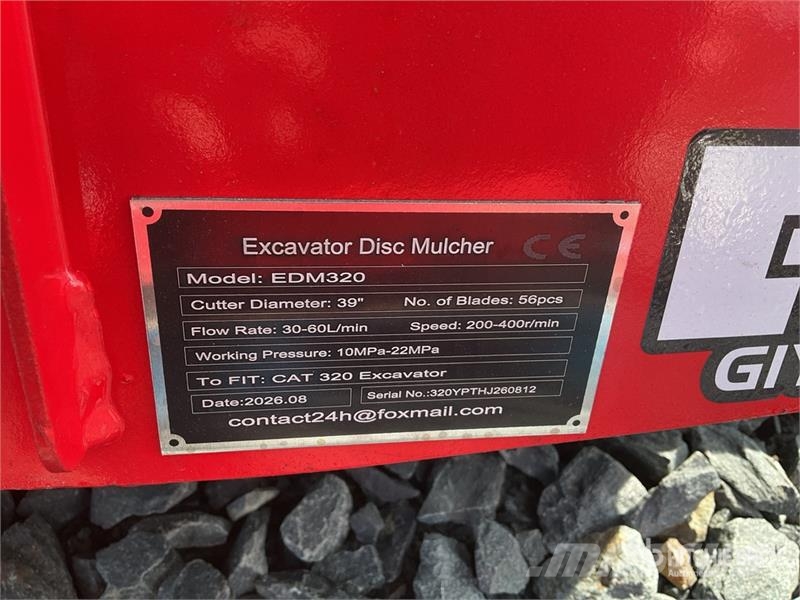 GIYI GY-EDM320 39 in Excavator Disc Mulcher - Fits Drugi deli