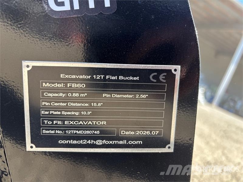 GIYI GY-FB60 60 in 0.88 m3 Cleanup Excavator Bucke Kausi