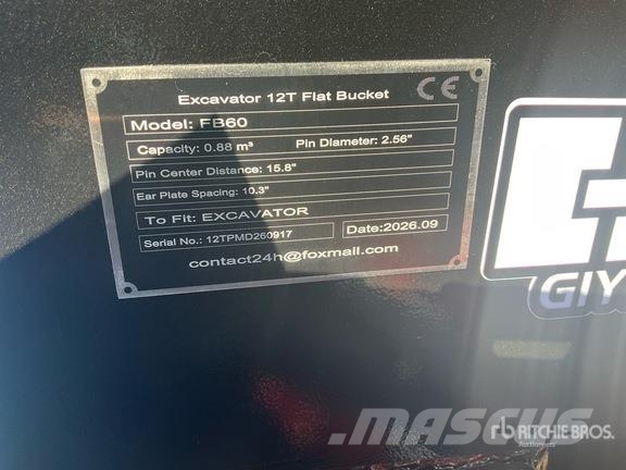  GIYI GY-FB60 Excavator Bucket - Fits 12 ton (Unuse Kašike / Korpe