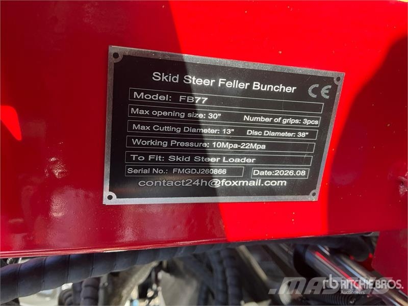 GIYI GY-FB77 30 in Skid Steer Feller Buncher (Unus Outros Florestal