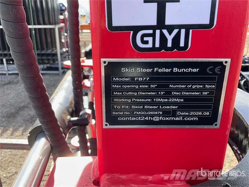 GIYI GY-FB77 30 in Skid Steer Feller Buncher (Unus Būvniecība- Citi
