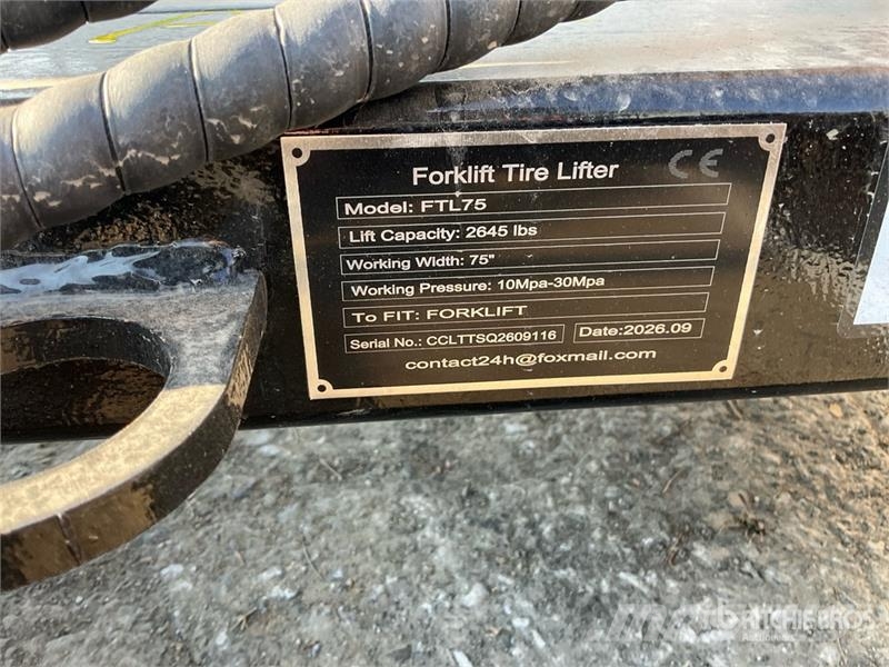 GIYI GY-FTL75 75 in Forklift Tire Lifter (Unused) Інші компоненти