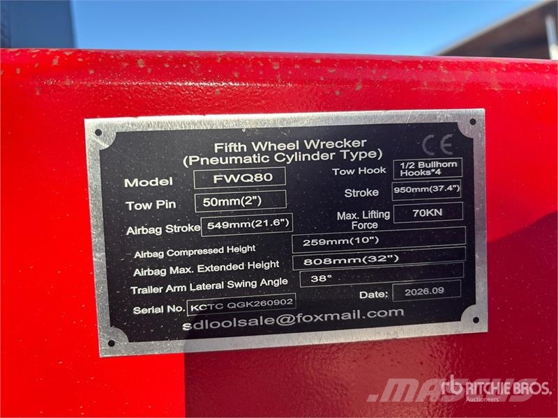  GIYI GY-FWQ80 Fifth Wheel Wrecker Attachment (Unus معدات النقل - غير ذلك