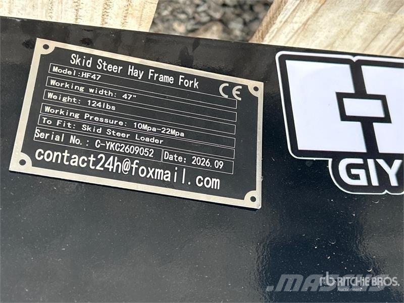 GIYI GY-HF47 44 in Skid Steer Hay Frame Skid Steer Andre komponenter