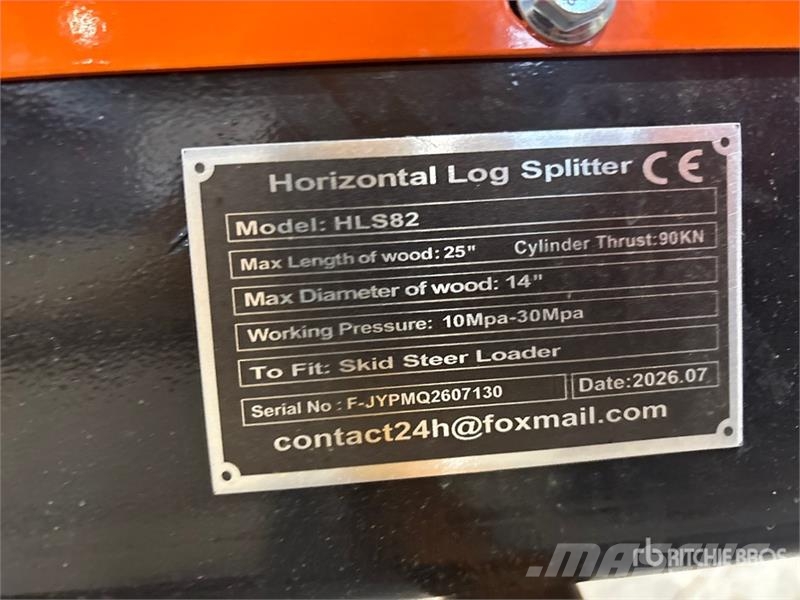 GIYI GY-HLS82 25 in Skid Steer Log Splitter (Unuse Cepilniki, lesni drobilci, in žage