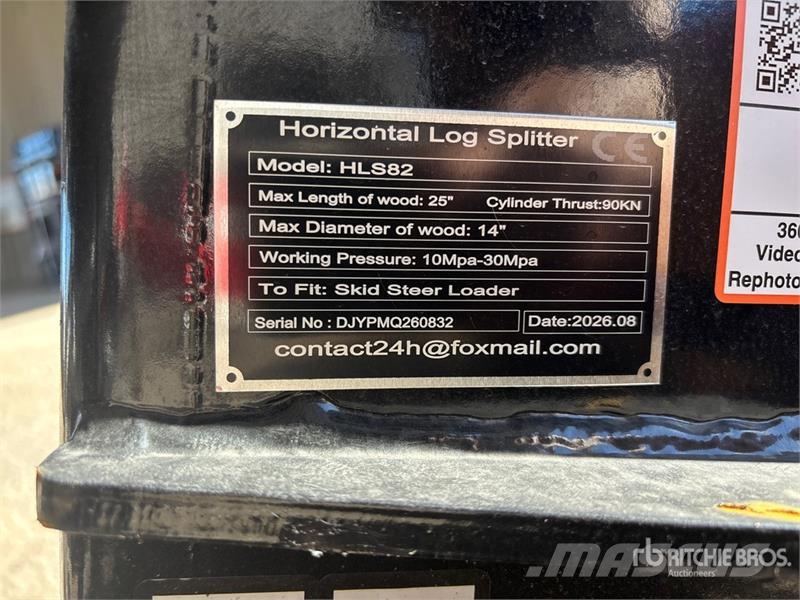 GIYI GY-HLS82 25 in Skid Steer Log Splitter (Unuse Cepilniki, lesni drobilci, in žage