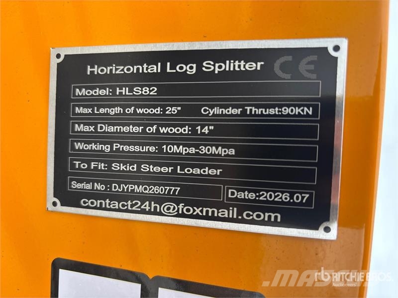 GIYI GY-HLS82 25 in Skid Steer Log Splitter (Unuse Fa hántoló, vágó, aprító