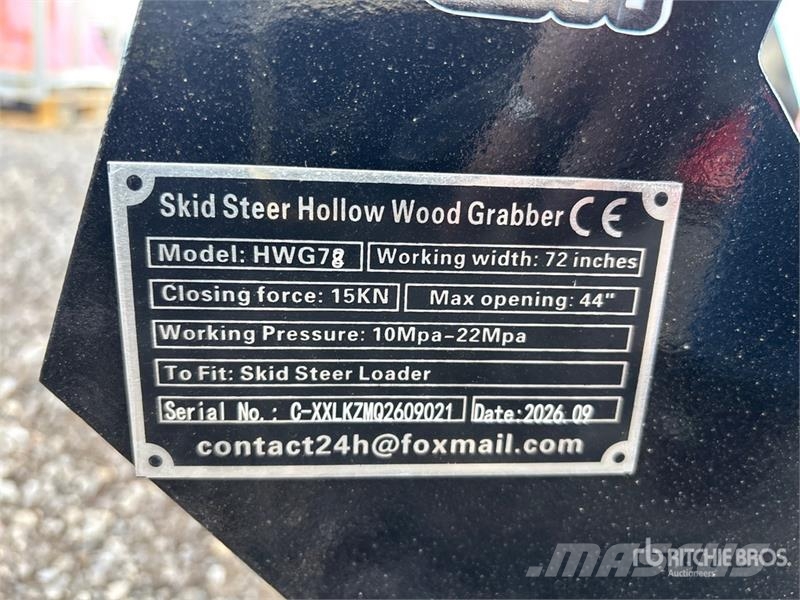 GIYI GY-HWG72 72 in Skeleton Skid Steer Grapple Bu Pinze