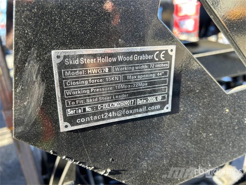 GIYI GY-HWG72 72 in Skeleton Skid Steer Grapple Bu Grapples