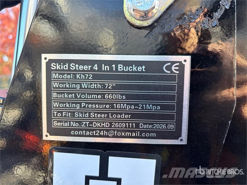 GIYI GY-KH72 72 in Multi-Purpose Skid Steer Bucket Ковши