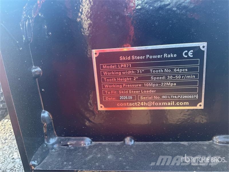 GIYI GY-LPR71 Skid Steer Power Rake (Unused) 耙與翻草機
