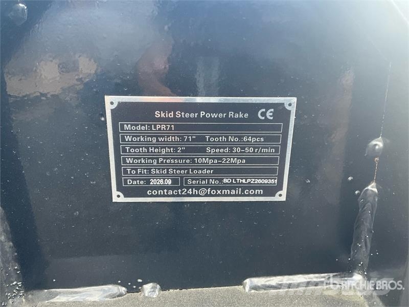 GIYI GY-LPR71 Skid Steer Power Rake (Unused) Ranghinatori