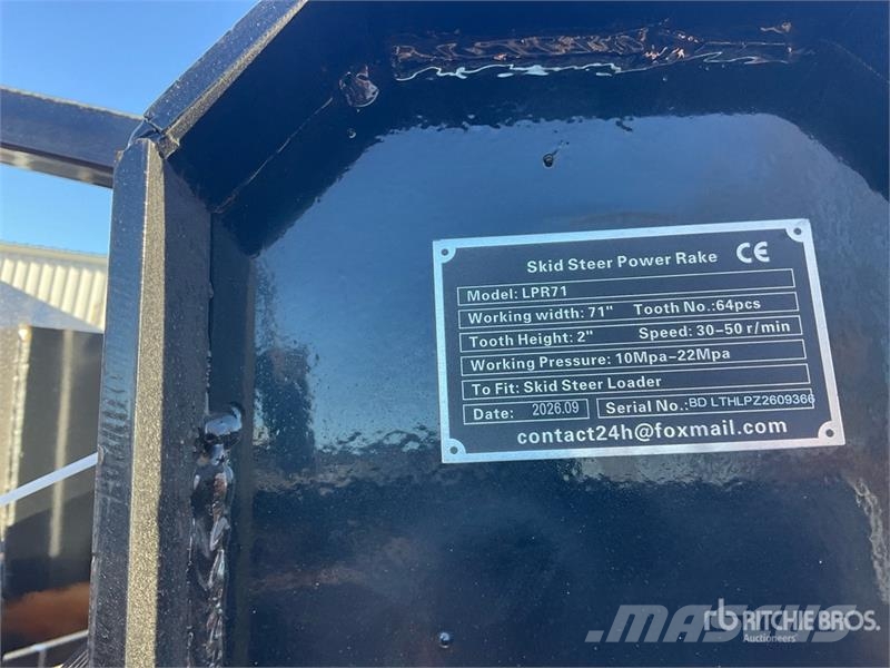 GIYI GY-LPR71 Skid Steer Power Rake (Unused) Ancinho virador