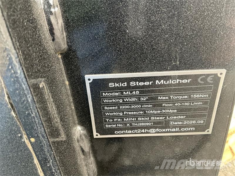 GIYI GY-ML45 32 in Skid Steer Mulcher (Unused) Forstmulcher