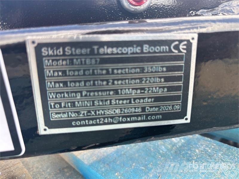  GIYI GY-MTB87 87 in Mini Skid Steer Telescopic Boo Otros componentes