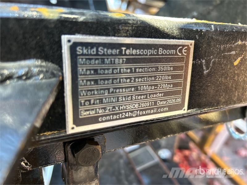  GIYI GY-MTB87 87 in Mini Skid Steer Telescopic Boo Otros componentes