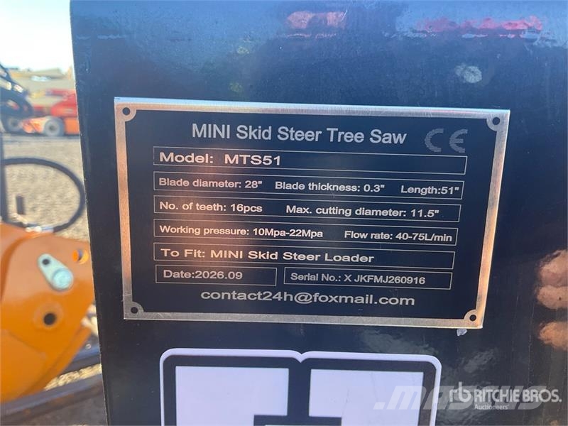 GIYI GY-MTS51 28 in Mini Skid Steer Tree Saw (Unus Otros componentes