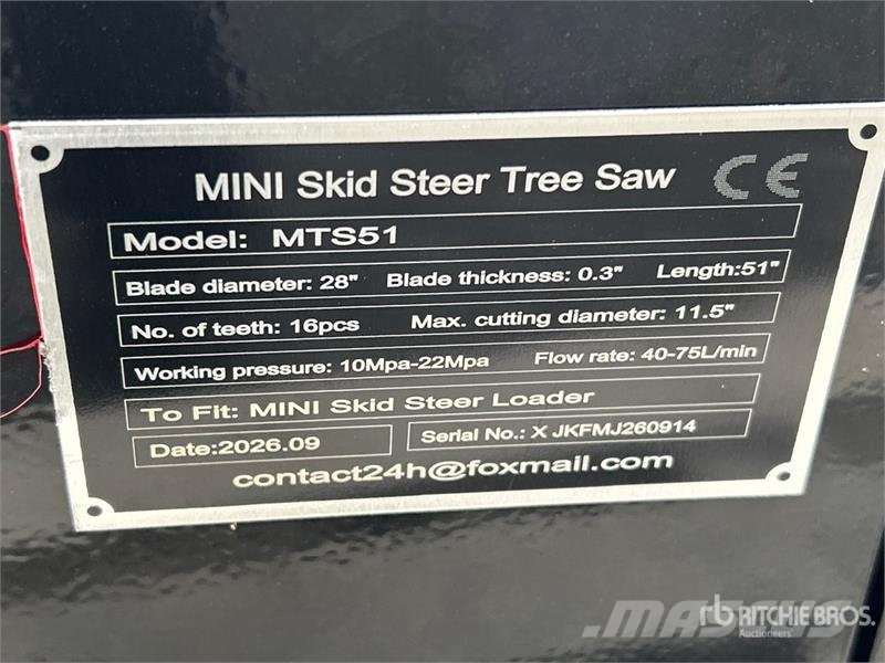 GIYI GY-MTS51 28 in Skid Steer Tree Saw Andere Zubehörteile