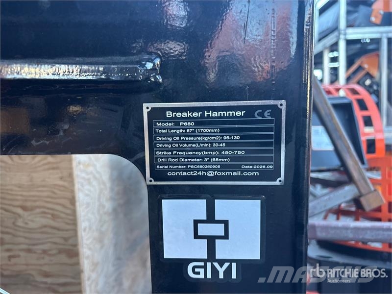  GIYI GY-P680 Skid Steer Breaker (Unused) Bourací kladiva / Sbíječky