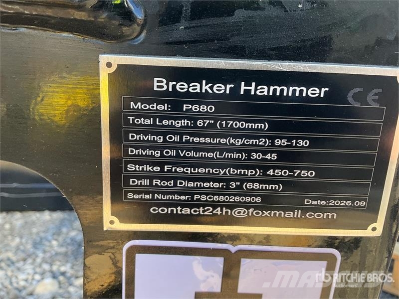 GIYI GY-P680 Skid Steer Breaker (Unused) Kladiva