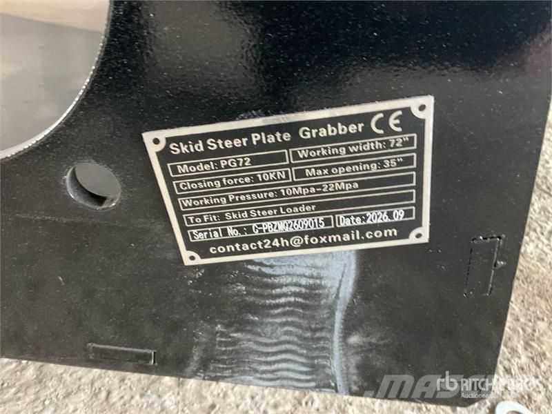 GIYI GY-PG72 72 in Skid Steer Grapple (Unused) Cupa