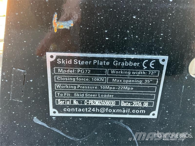  GIYI GY-PG72 72 in Skid Steer Grapple (Unused) Grapples