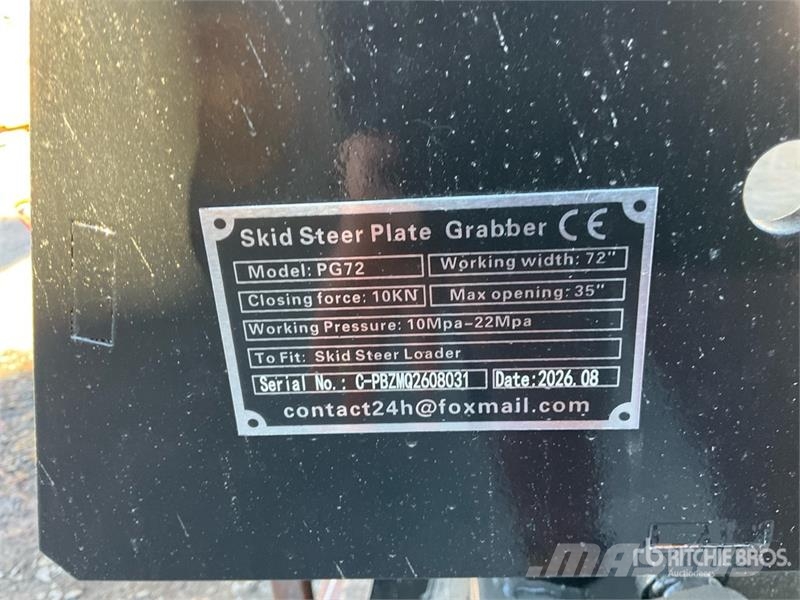 GIYI GY-PG72 72 in Skid Steer Grapple (Unused) Grapples