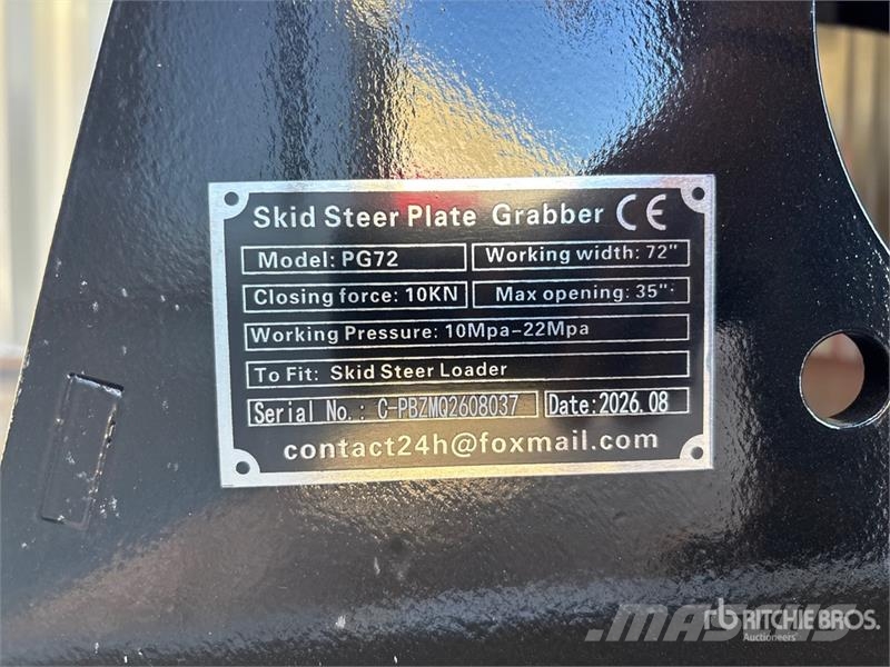  GIYI GY-PG72 72 in Skid Steer Grapple (Unused) خطاطيف